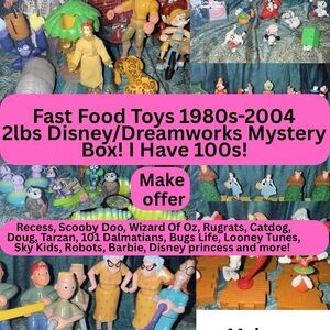 Vintage Disney Dreamworks fast food toys 2lbs mystery box